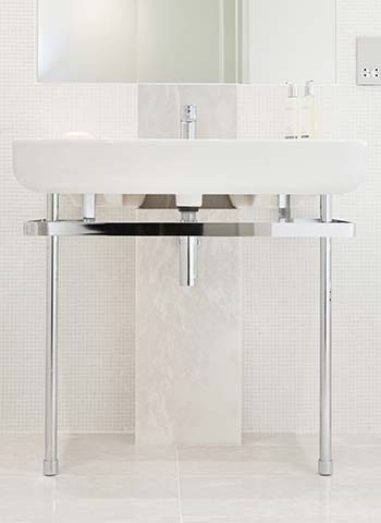 Property Interior - bathroom basin with mirror